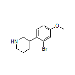 3-(2-Bromo-4-methoxyphenyl)piperidine