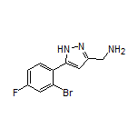 5-(2-Bromo-4-fluorophenyl)-1H-pyrazole-3-methanamine