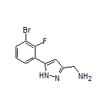 5-(3-Bromo-2-fluorophenyl)-1H-pyrazole-3-methanamine