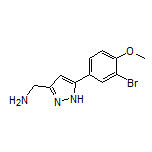 5-(3-Bromo-4-methoxyphenyl)-1H-pyrazole-3-methanamine