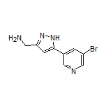 5-(5-Bromopyridin-3-yl)-1H-pyrazole-3-methanamine