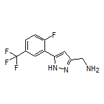 5-[2-Fluoro-5-(trifluoromethyl)phenyl]-1H-pyrazole-3-methanamine