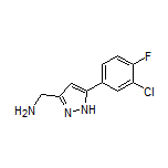 5-(3-Chloro-4-fluorophenyl)-1H-pyrazole-3-methanamine