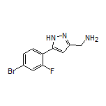 5-(4-Bromo-2-fluorophenyl)-1H-pyrazole-3-methanamine