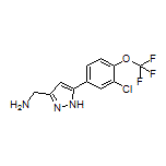 5-[3-Chloro-4-(trifluoromethoxy)phenyl]-1H-pyrazole-3-methanamine