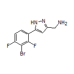 5-(3-Bromo-2,4-difluorophenyl)-1H-pyrazole-3-methanamine