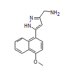5-(4-Methoxynaphthalen-1-yl)-1H-pyrazole-3-methanamine