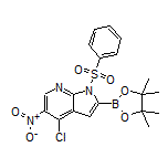 4-Chloro-5-nitro-1-(phenylsulfonyl)-7-azaindole-2-boronic Acid Pinacol Ester