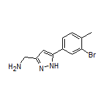 5-(3-Bromo-4-methylphenyl)-1H-pyrazole-3-methanamine