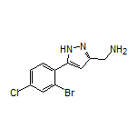 5-(2-Bromo-4-chlorophenyl)-1H-pyrazole-3-methanamine