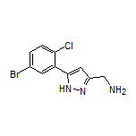 5-(5-Bromo-2-chlorophenyl)-1H-pyrazole-3-methanamine