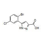 5-(2-Bromo-5-chlorophenyl)-1H-pyrazole-3-carboxylic Acid
