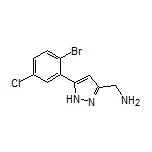 5-(2-Bromo-5-chlorophenyl)-1H-pyrazole-3-methanamine
