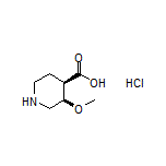 (3R,4R)-3-Methoxypiperidine-4-carboxylic Acid Hydrochloride