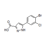 5-(4-Bromo-3-chlorophenyl)-1H-pyrazole-3-carboxylic Acid