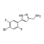 5-(4-Bromo-2,5-difluorophenyl)-1H-pyrazole-3-methanamine