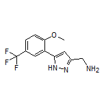 5-[2-Methoxy-5-(trifluoromethyl)phenyl]-1H-pyrazole-3-methanamine