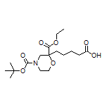 5-[4-Boc-2-(ethoxycarbonyl)morpholin-2-yl]pentanoic Acid