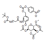 (2S,3R,4S,5S,6S)-2-[2-[3-(Boc-amino)propanamido]-4-[[[(4-nitrophenoxy)carbonyl]oxy]methyl]phenoxy]-6-(methoxycarbonyl)tetrahydro-2H-pyran-3,4,5-triyl Triacetate