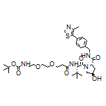 (2S,4R)-1-[(S)-2-[3-[2-[2-(Boc-amino)ethoxy]ethoxy]propanamido]-3,3-dimethylbutanoyl]-4-hydroxy-N-[4-(4-methylthiazol-5-yl)benzyl]pyrrolidine-2-carboxamide
