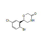 (R)-6-(2-Bromo-5-chlorophenyl)morpholin-3-one