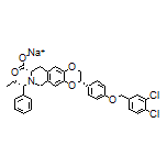 Sodium (3S,8S)-3-[4-[(3,4-Dichlorobenzyl)oxy]phenyl]-7-[(S)-1-phenylpropyl]-2,3,6,7,8,9-hexahydro-[1,4]dioxino[2,3-g]isoquinoline-8-carboxylate