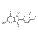 5-Chloro-2-(3,4-dimethoxyphenyl)-7-fluoro-3-oxo-3H-indole 1-Oxide