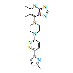 5,6-Dimethyl-7-[4-[6-(3-methyl-1H-pyrazol-1-yl)pyridazin-3-yl]piperazin-1-yl]-[1,2,4]triazolo[1,5-a]pyrimidine