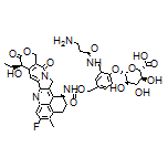 (2S,3S,4S,5R,6S)-6-[2-[(3-Aminopropanamido)methyl]-4-[[[[(1S,9S)-9-ethyl-5-fluoro-9-hydroxy-4-methyl-10,13-dioxo-1,2,3,9,10,12,13,15-octahydrobenzo[de]pyrano[3’,4’:6,7]indolizino[1,2-b]quinolin-1-yl]carbamoyl]oxy]methyl]phenoxy]-3,4,5-trihydroxytetrahydro-2H-pyran-2-carboxylic Acid