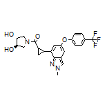 [(3R,4R)-3,4-Dihydroxypyrrolidin-1-yl][2-[2-methyl-5-[4-(trifluoromethyl)phenoxy]-2H-indazol-7-yl]cyclopropyl]methanone