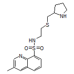 3-Methyl-N-[2-[(pyrrolidin-2-ylmethyl)thio]ethyl]quinoline-8-sulfonamide