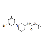 1-(3-Bromo-5-fluorophenyl)-N-Boc-piperidin-3-amine