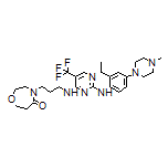 4-[3-[[2-[[2-Ethyl-4-(4-methylpiperazin-1-yl)phenyl]amino]-5-(trifluoromethyl)pyrimidin-4-yl]amino]propyl]-1,4-oxazepan-5-one