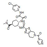 N1-[(1S,2R,4S)-2-[5-(1H-Imidazole-1-carbonyl)-4,5,6,7-tetrahydrothiazolo[5,4-c]pyridine-2-carboxamido]-4-(dimethylcarbamoyl)cyclohexyl]-N2-(5-chloropyridin-2-yl)oxalamide