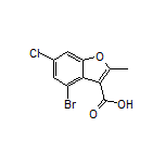 4-Bromo-6-chloro-2-methylbenzofuran-3-carboxylic Acid