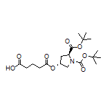 5-[[(3R,5S)-1,5-Bis(Boc)-3-pyrrolidinyl]oxy]-5-oxopentanoic Acid