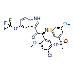 (S)-2-(4-Chloro-2-methoxyphenyl)-2-[[3-methoxy-5-(methylsulfonyl)phenyl]amino]-1-(5-(trifluoromethoxy)-1H-indol-3-yl)ethanone