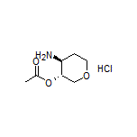 (3R,4S)-4-Aminotetrahydro-2H-pyran-3-yl Acetate Hydrochloride