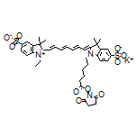 Potassium 2-[(1E,3E,5E,7E)-7-[1-[6-[(2,5-Dioxopyrrolidin-1-yl)oxy]-6-oxohexyl]-3,3-dimethyl-5-sulfonatoindolin-2-ylidene]hepta-1,3,5-trien-1-yl]-1-ethyl-3,3-dimethyl-3H-indol-1-ium-5-sulfonate