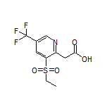 2-[3-(Ethylsulfonyl)-5-(trifluoromethyl)pyridin-2-yl]acetic Acid