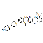 [2-[[5-Chloro-2-[[2-methoxy-4-[4-(piperazin-1-yl)piperidin-1-yl]phenyl]amino]pyrimidin-4-yl]amino]phenyl]dimethylphosphine Oxide