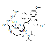 (1R,3R,4R,7S)-1-[[Bis(4-methoxyphenyl)(phenyl)methoxy]methyl]-3-[2-[(E)-[(dimethylamino)methylene]amino]-6-oxo-3H-purin-9(6H)-yl]-2,5-dioxabicyclo[2.2.1]heptan-7-yl (2-Cyanoethyl) Diisopropylphosphoramidite