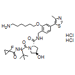 (2S,4R)-N-[2-[(6-Aminohexyl)oxy]-4-(4-methylthiazol-5-yl)benzyl]-1-[(S)-2-(1-fluorocyclopropanecarboxamido)-3,3-dimethylbutanoyl]-4-hydroxypyrrolidine-2-carboxamide Dihydrochloride