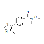 N-Methoxy-N-methyl-4-(4-methylthiazol-5-yl)benzamide