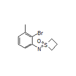 1-[(2-Bromo-3-methylphenyl)imino]thietane 1-Oxide