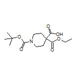 1-Boc-4-(乙氧基羰基)哌啶-4-甲酸