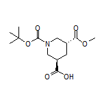 (3R,5R)-1-Boc-5-(methoxycarbonyl)piperidine-3-carboxylic Acid