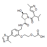 2-[2-[2-[[(2S,4R)-4-Hydroxy-1-[3-methyl-2-(3-methylisoxazol-5-yl)butanoyl]pyrrolidine-2-carboxamido]methyl]-5-(4-methylthiazol-5-yl)phenoxy]ethoxy]acetic Acid