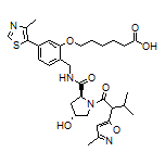 6-[2-[[(2S,4R)-4-Hydroxy-1-[3-methyl-2-(3-methylisoxazol-5-yl)butanoyl]pyrrolidine-2-carboxamido]methyl]-5-(4-methylthiazol-5-yl)phenoxy]hexanoic Acid