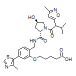 5-[2-[[(2S,4R)-4-Hydroxy-1-[3-methyl-2-(3-methylisoxazol-5-yl)butanoyl]pyrrolidine-2-carboxamido]methyl]-5-(4-methylthiazol-5-yl)phenoxy]pentanoic Acid